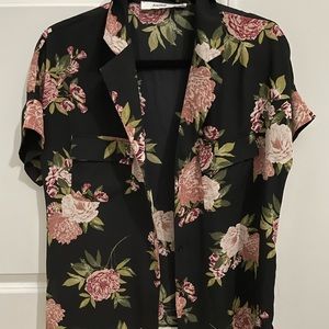 Justfab flower patterned shirt